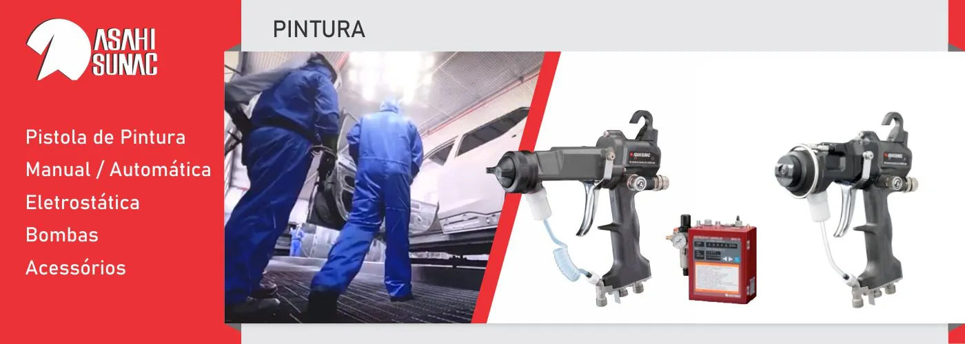 Pistolas de pintura eletrostática Asahi Sunac