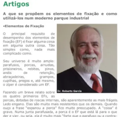Artigo: A que se propõe os elementos de fixação e como utiliza-los num moderno parque industrial