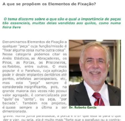 Artigo: A que se propõem os Elementos de Fixação