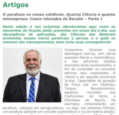 Artigo: O parafuso no nosso cotidiano